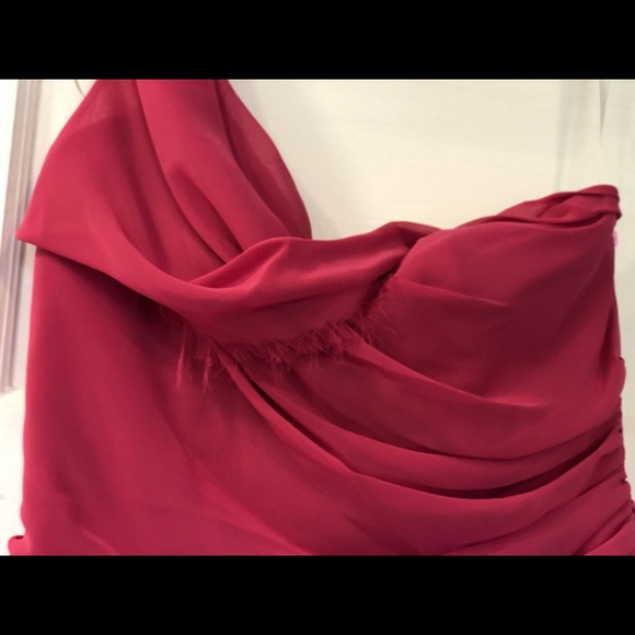 Bridesmaid / prom / event fuchsia chiffon dress - Picture 6 of 8